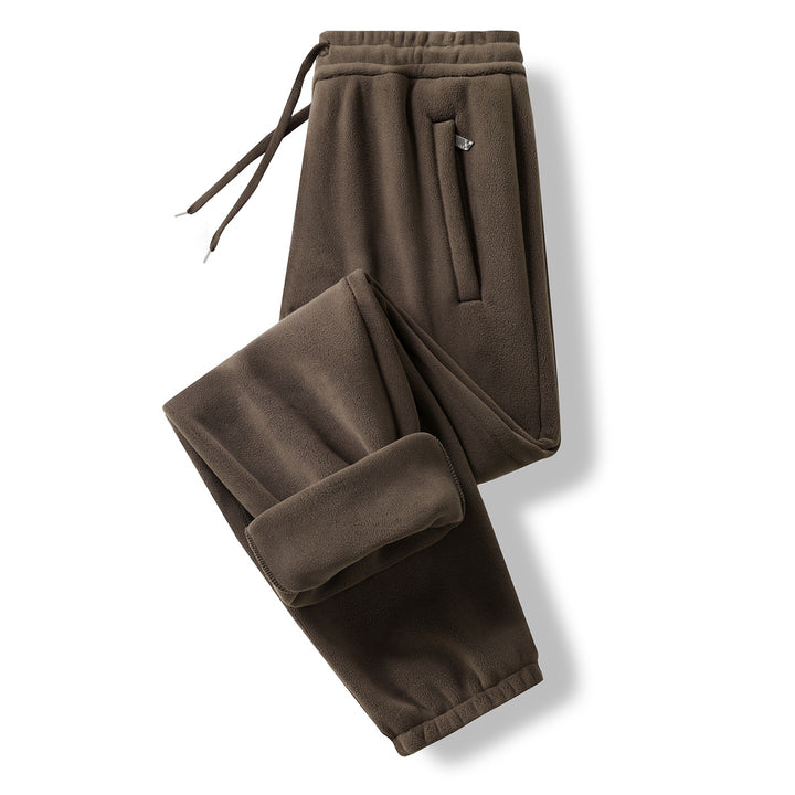 Herren Thermo-Fleece-Jogginghose mit angerauter Innenseite und Kordelbund Drune