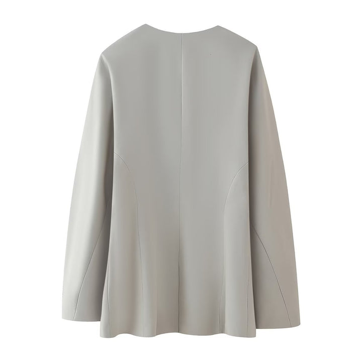 Damen modische Jacke mit minimalistischer Schnittführung und seitlichen Taschen Drune