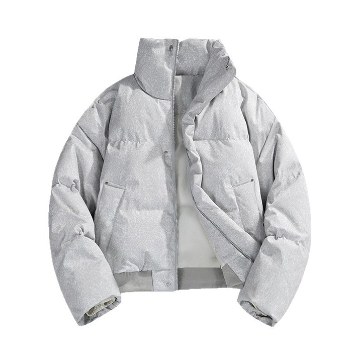 Herren Kurze wattierte Steppjacke mit hohem Stehkragen und matter Strukturoptik Drune
