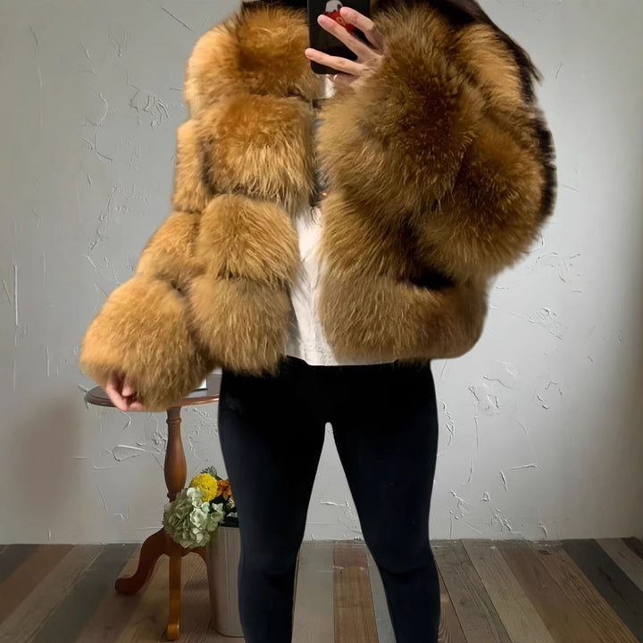 Damen kuschelige Pelzjacke Drune
