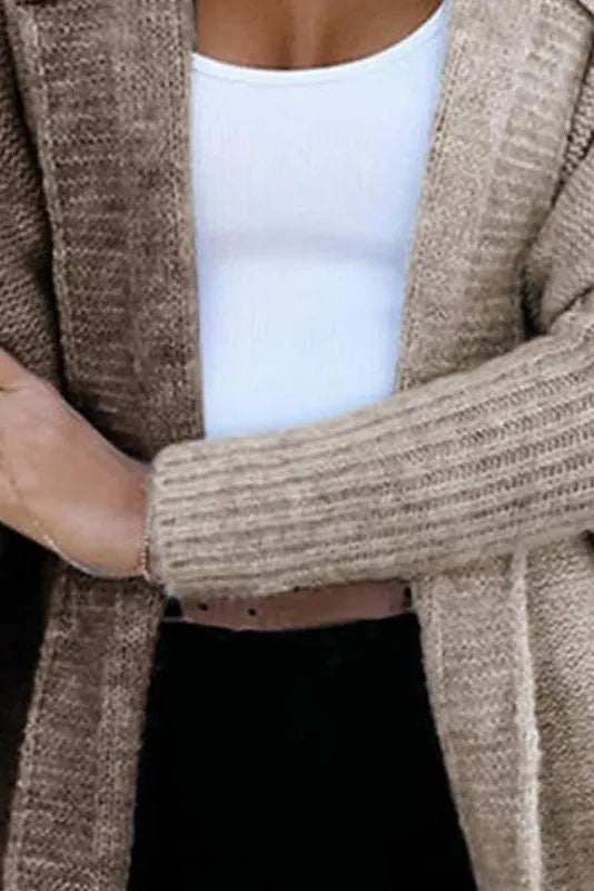 Drune | Gestickter Strick Kapuzenpullover Strickjacke Mantel