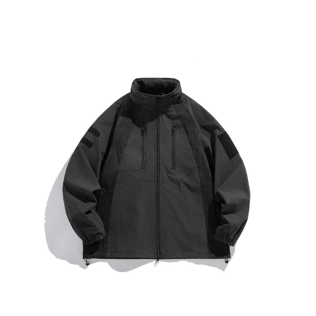Herren Utility-Kapuzenparka mit verdeckten Reißverschlüssen und Multifunktions-Taschen Drune