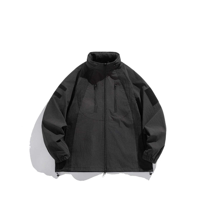 Herren Utility-Kapuzenparka mit verdeckten Reißverschlüssen und Multifunktions-Taschen Drune