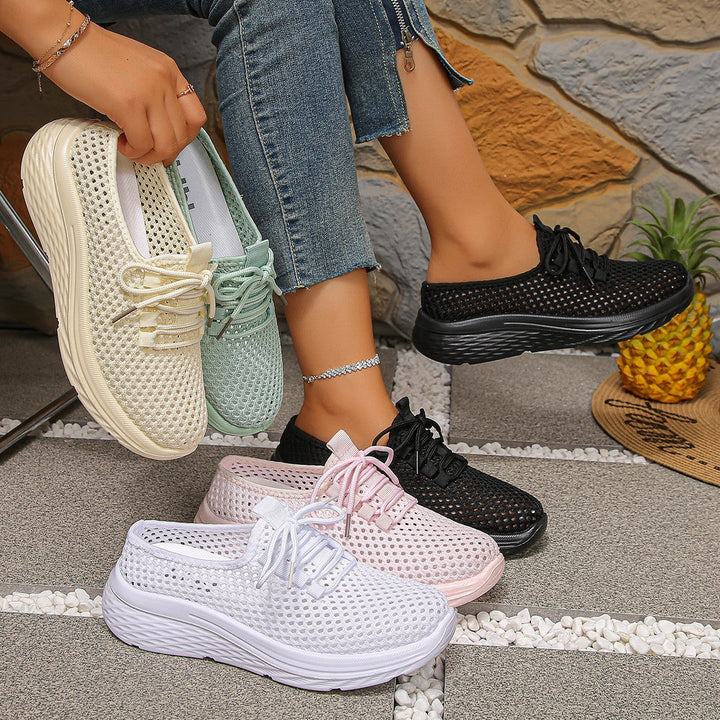 Damen atmungsaktive Sneaker mit elastischem Obermaterial und komfortabler Sohle Drune