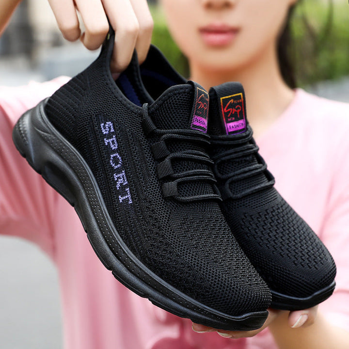 Damen Atmungsaktive Sport-Sneakers mit elastischem Obermaterial und dämpfendem Fußbett Drune
