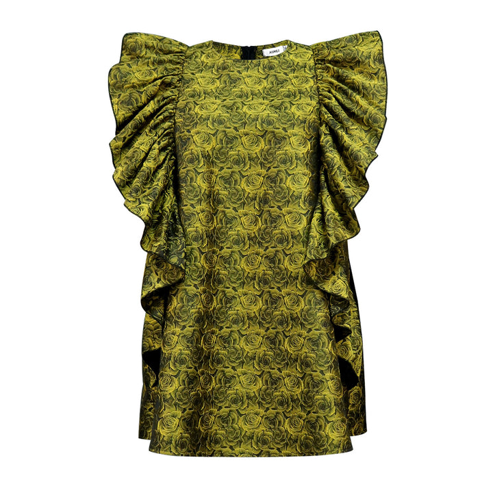 Damen glamouröses Kleid mit voluminösen Rüschen Drune