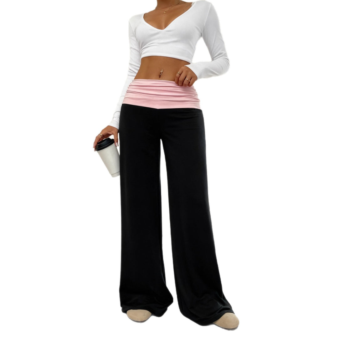 Damen Hochwertige Sporthose mit weitem Bein und Miditaille Drune