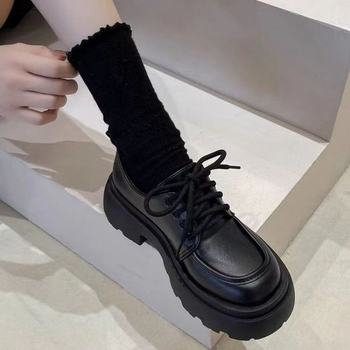 Damen Komfortable Schnürschuhe mit dicker Laufsohle und strapazierfähigem Obermaterial Drune