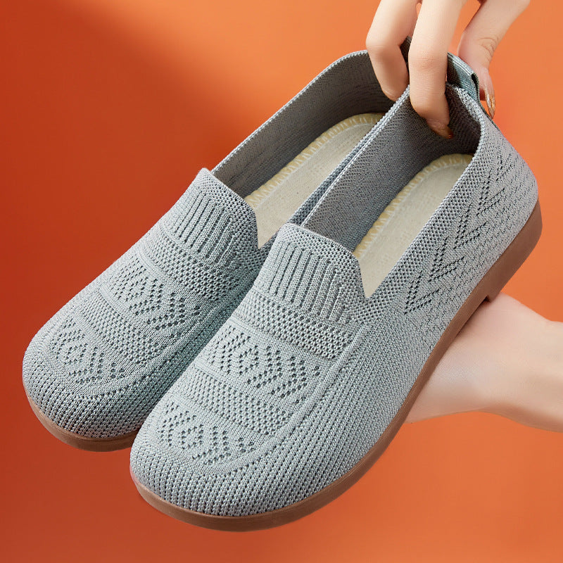 Damen Bequeme Slip-On Schuhe mit atmungsaktivem Netzwerkdesign Drune