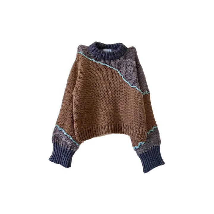 Damen Grobstrickpullover Drune
