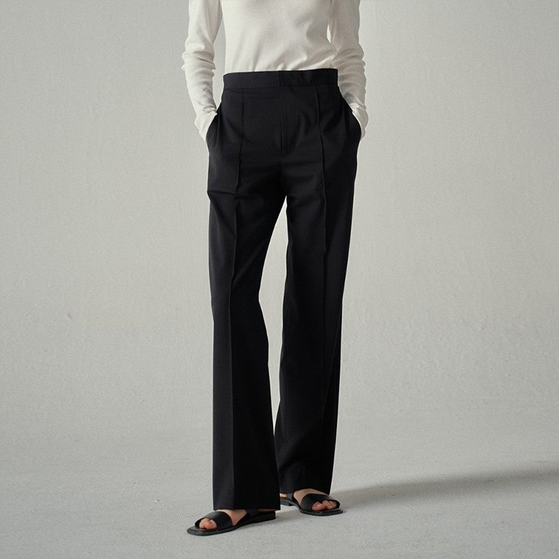 Damen elegante Fließende Stoffhose Drune