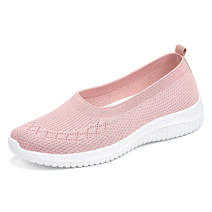 Damen nan nahtloser Strick-Ballerina-Slip mit sockenähnlichem Schaft, elastischem Einstieg und dämpfender Leichtlaufsohle Drune