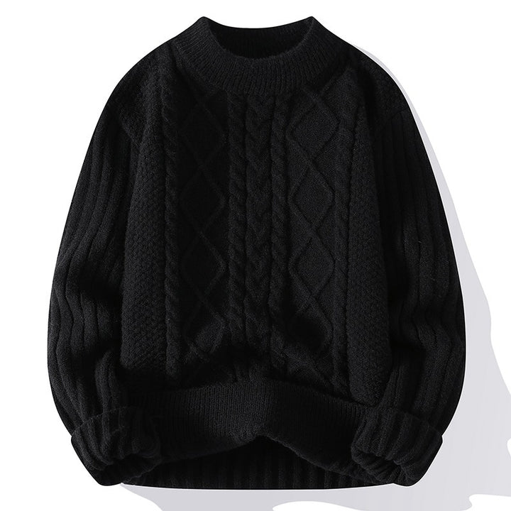 Damen Kuscheliger Strickpullover mit Kabelmuster Drune