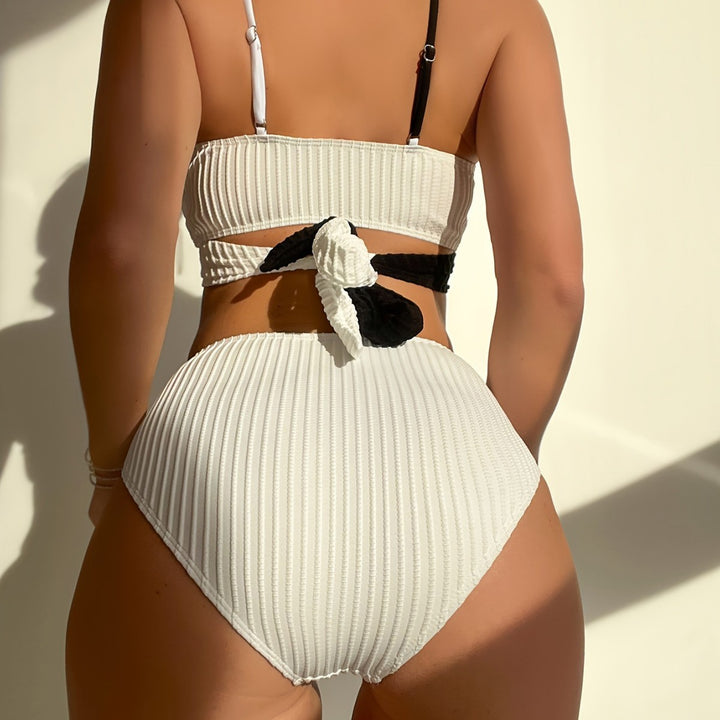 Damen Bikiniset mit raffiniertem Wickeldesign und elastischem Bund Drune