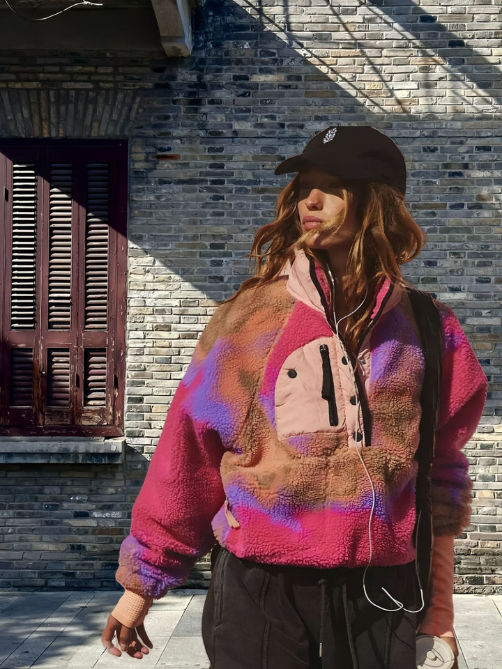Damen Fleecejacke mit innovativem Reißverschluss und hohem Kragen Drune