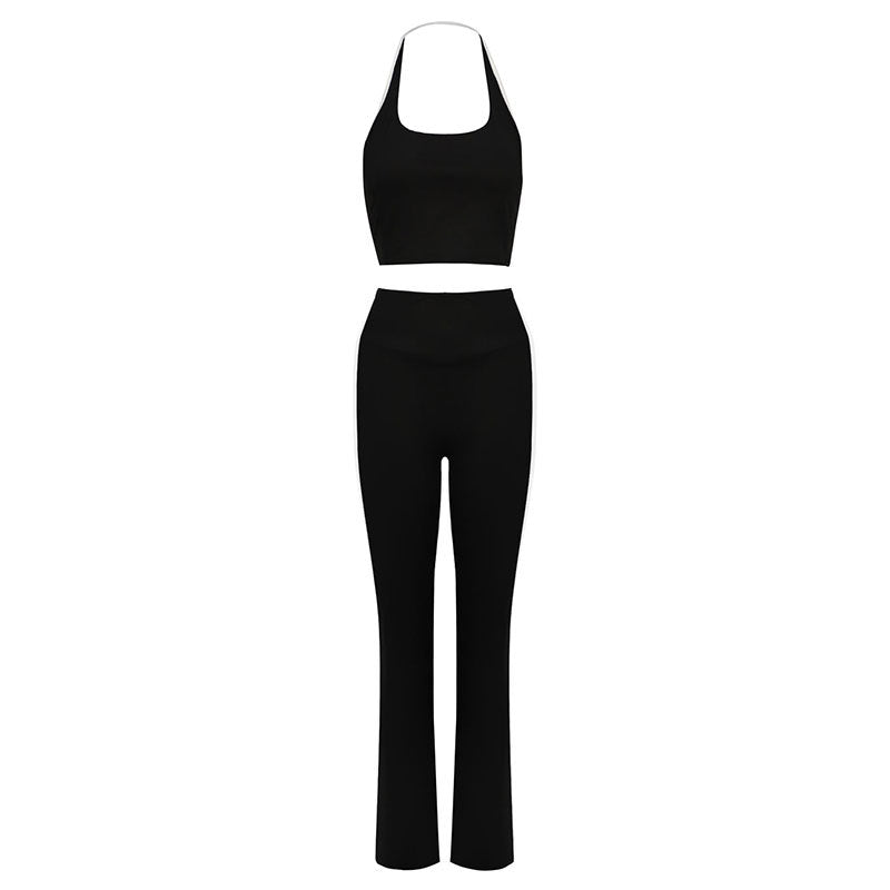 Damen Sportliches Zweiteiliges Set aus atmungsaktiven Materialien und figurbetontem Schnitt Drune