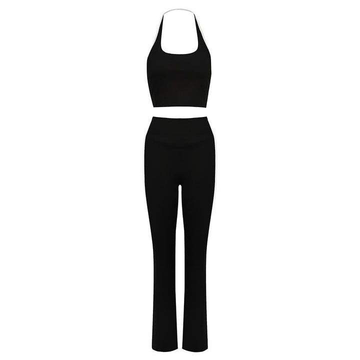 Damen Sportliches Zweiteiliges Set aus atmungsaktiven Materialien und figurbetontem Schnitt Drune