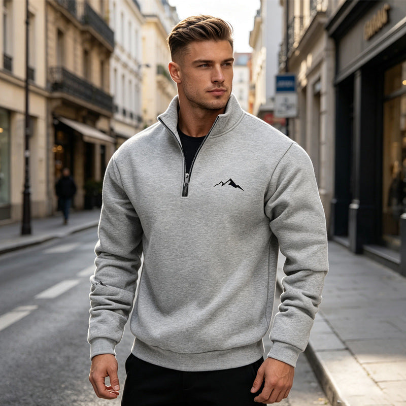 Herren Sweatshirt mit kurzem Reißverschluss Drune