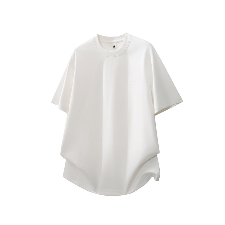 Unisex Oversized Baumwoll-T-Shirt mit Rundhalsausschnitt und verlängertem Saum Drune