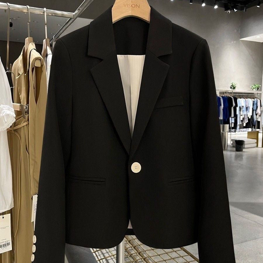 Damen Eleganter und taillierter Blazer mit schmalen Revers Drune