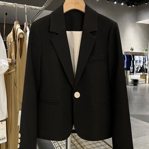 Damen Eleganter und taillierter Blazer mit schmalen Revers Drune