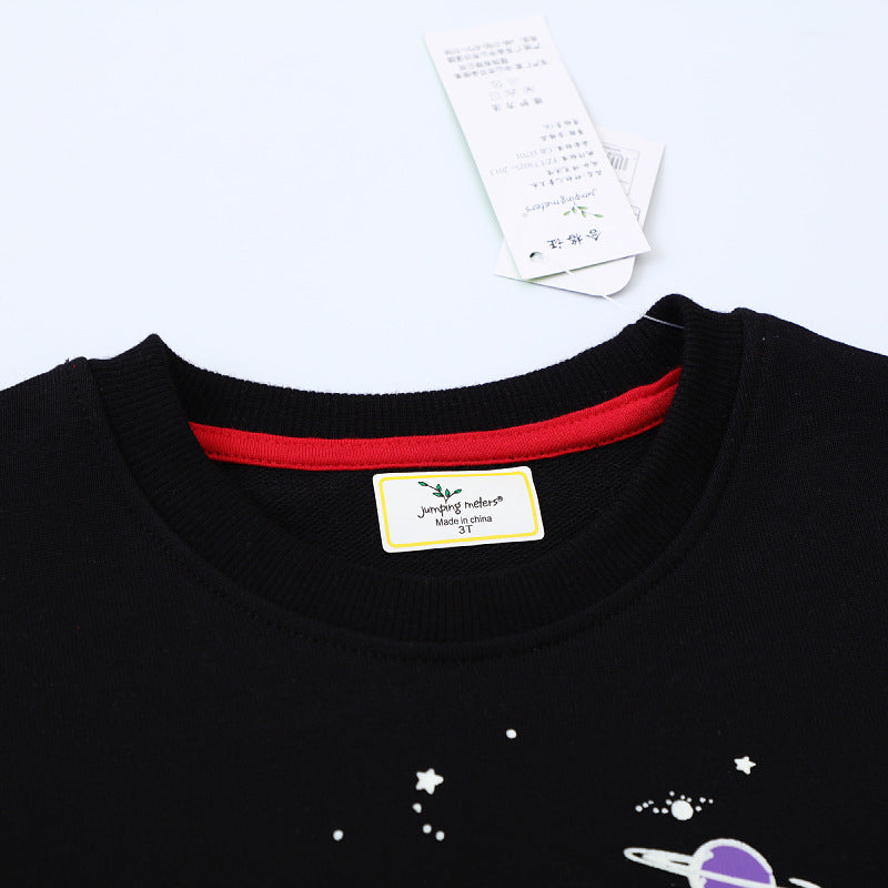 Kinder Sweatshirt mit leuchtendem Weltraum-Design Drune