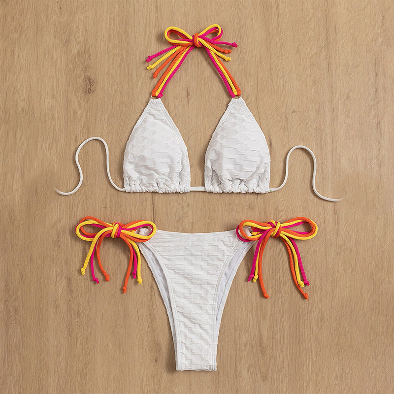 Damen Triangel-Bikini mit verspielten Bindedetails Drune