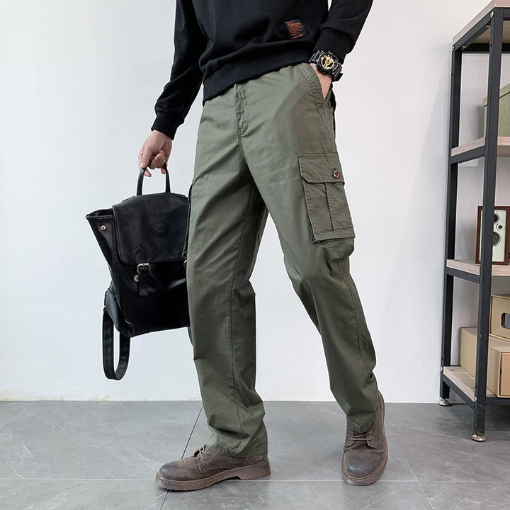 Herren Straight-Fit Cargohose mit Mehrfachtaschen und legerer Passform Drune