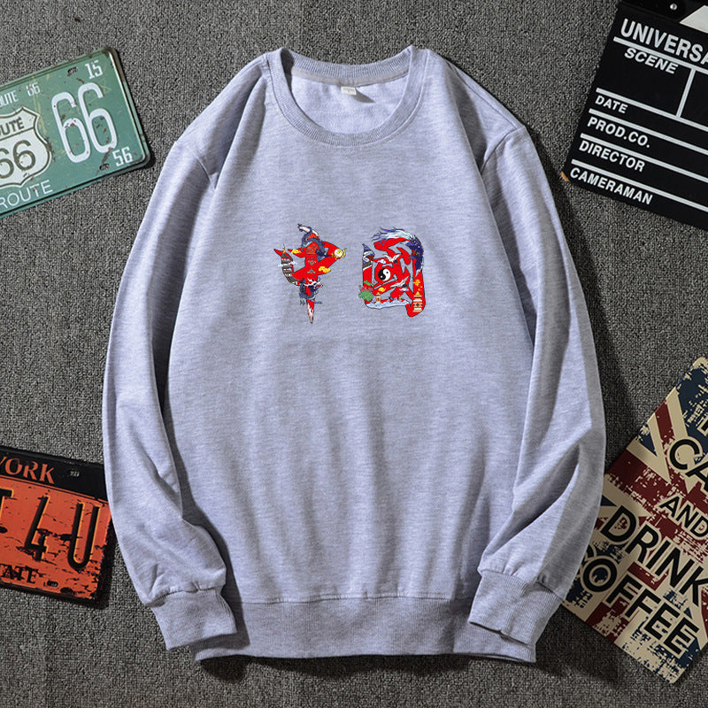 Unisex Oversize Sweatshirt mit Rundhalsausschnitt und dezenter Grafikapplikation Drune