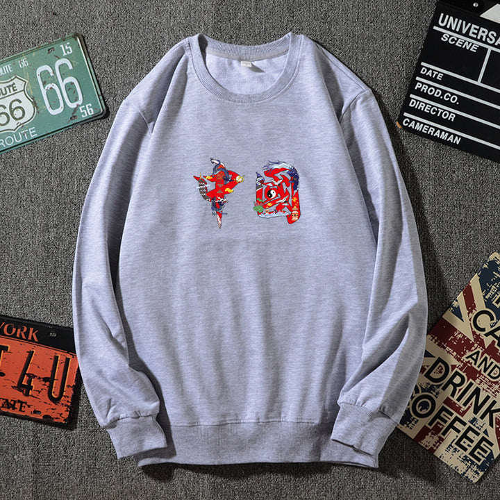 Unisex Oversize Sweatshirt mit Rundhalsausschnitt und dezenter Grafikapplikation Drune