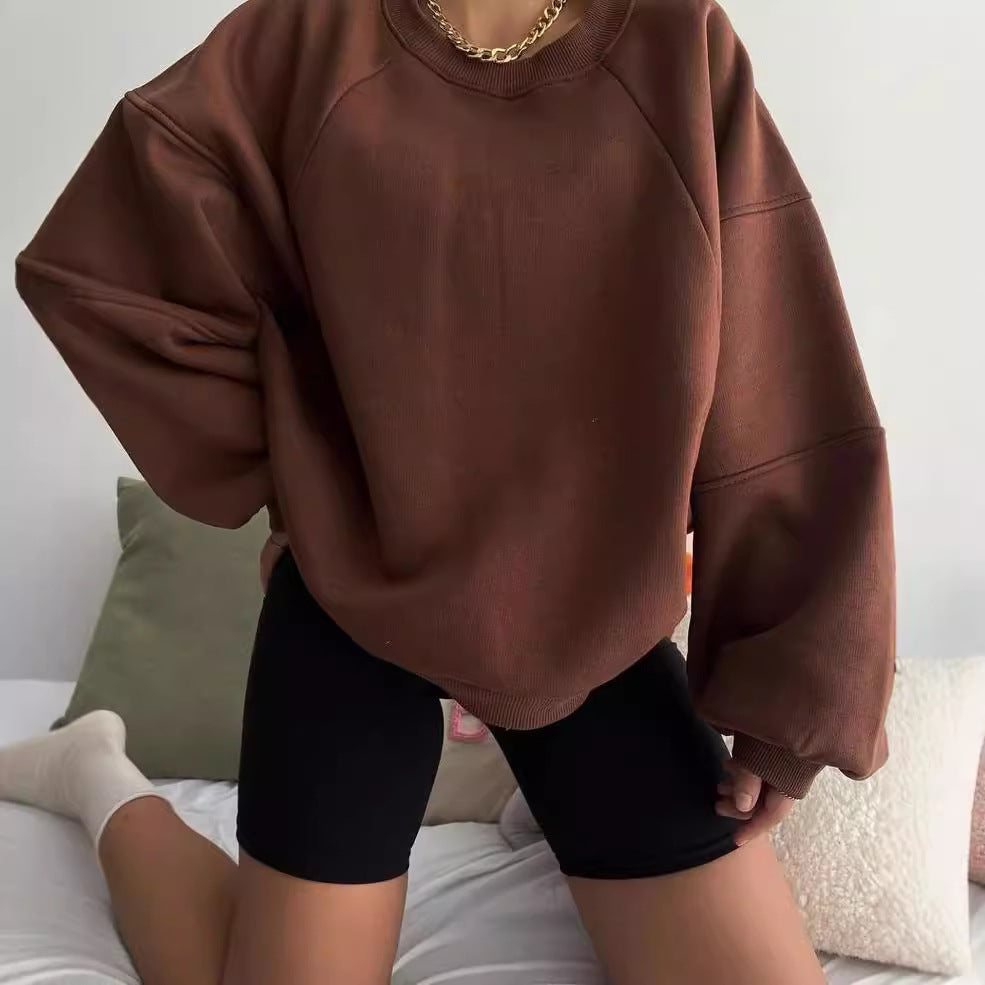 Damen Oversized Sweatshirt mit voluminösen Ärmeln Drune