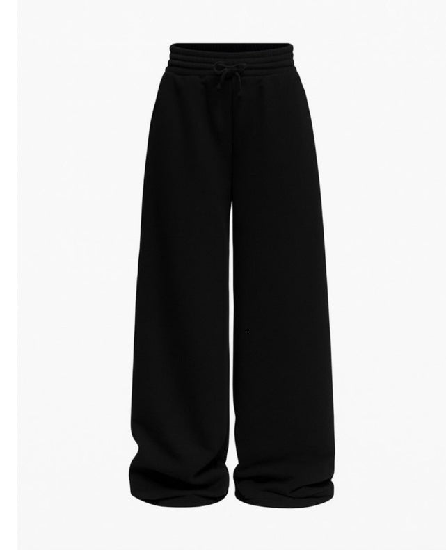 Unisex nan locker fallende Loungehose mit elastischem Kordelbund, Eingrifftaschen und geradem Bein Drune