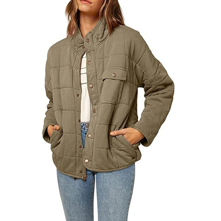 Damen Steppjacke mit dekorativem Knopf Drune