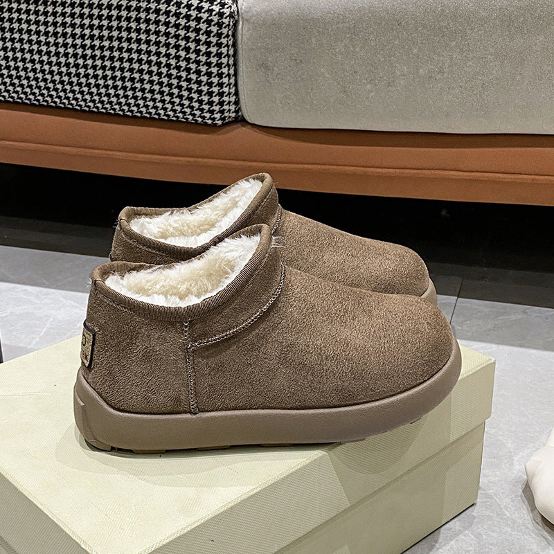 Damen Gefütterte Kurzstiefeletten mit Teddyfutter und rutschfester Profilsohle Drune