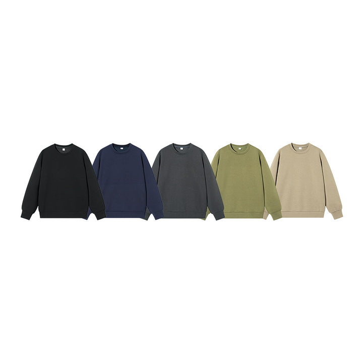 Unisex Oversize Rundhals‑Sweatshirt aus schwerem French‑Terry mit gerippten Bündchen Drune