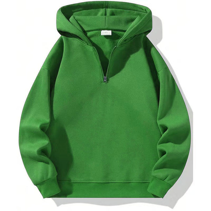 Herren sportlicher Kapuzenpullover mit halbem Reißverschluss Drune
