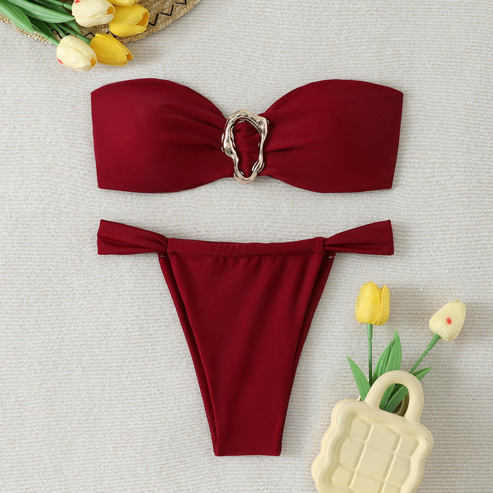 Damen Bandeau-Bikini mit eleganten Ringdetail von Drune