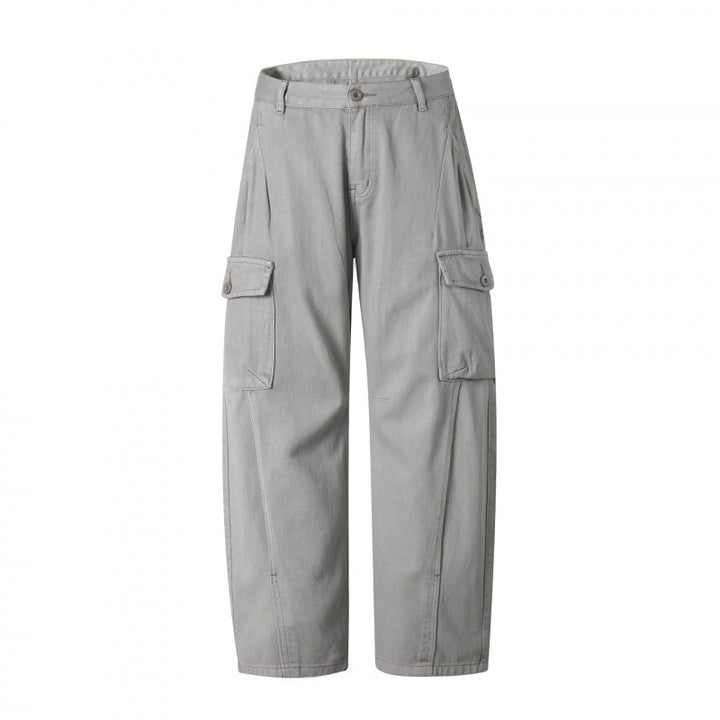 Herren Cargo-Hose im Utility-Stil mit Klappentaschen und geradem Bein Drune