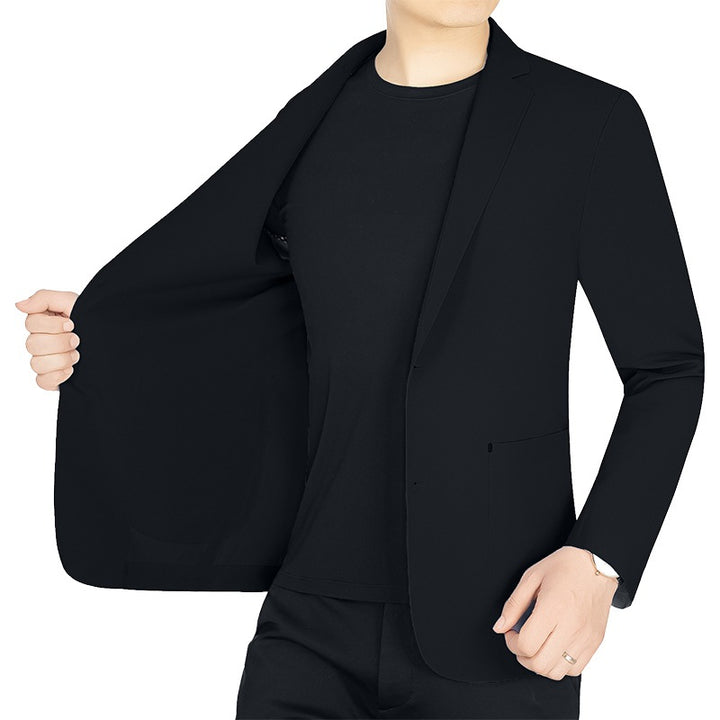 Herren Slim-Fit Jersey-Blazer ohne Innenfutter mit Stretchkomfort für Reise und Business Drune