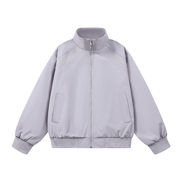 Herren Kunstvelours‑Bomberjacke im Oversize‑Boxy‑Cut mit Zwei‑Wege‑Reißverschluss & elastischem Saum Drune