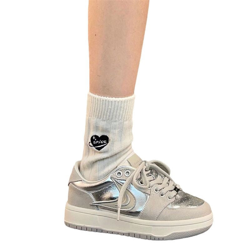 Damen Sportliche Sneakers mit reflektierendem Obermaterial und gepolsterter Innensohle Drune