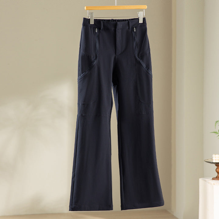 Damen Leichte Kurzjacke mit hohem Kragen, Tunnelzug und aufgesetzten Taschen Drune