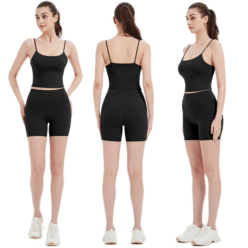 Damen Sportliches Top und Shorts Set Drune