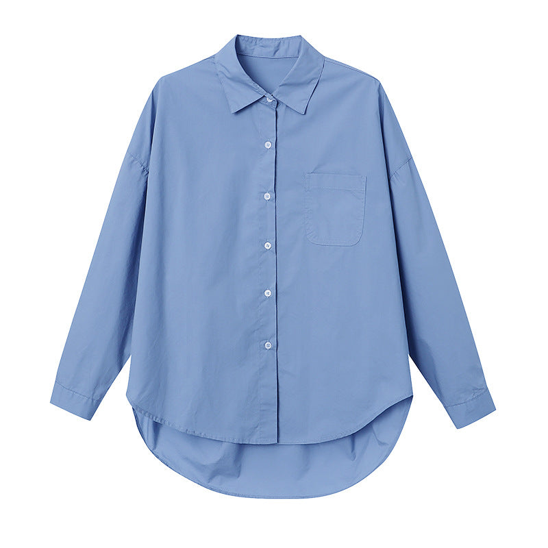 Damen elegante und lässige Bluse mit leichtem Oversize-Schnitt Drune
