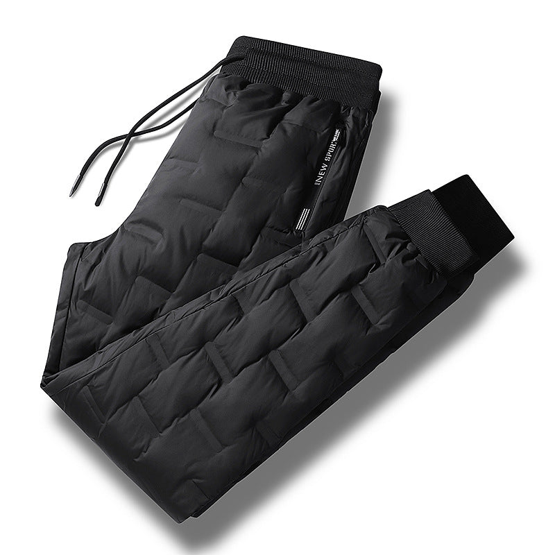 Herren Gepolsterte Thermohose mit Steppung, elastischem Bund und Reißverschlusstaschen Drune