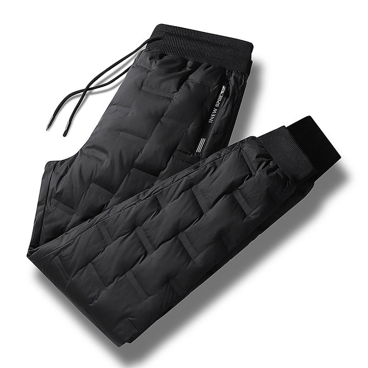 Herren Gepolsterte Thermohose mit Steppung, elastischem Bund und Reißverschlusstaschen Drune