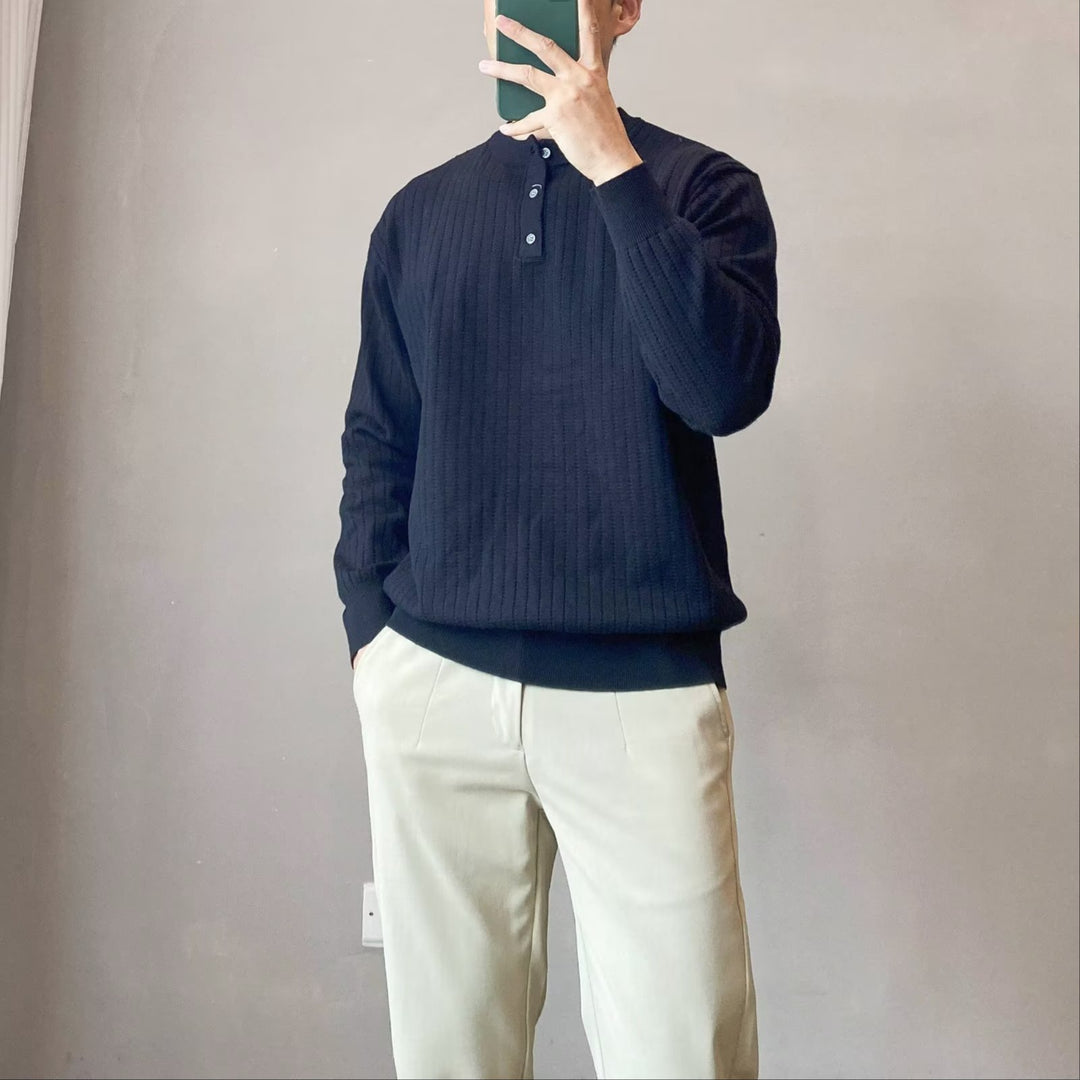 Herren Strickpullover mit strukturiertem Design Drune