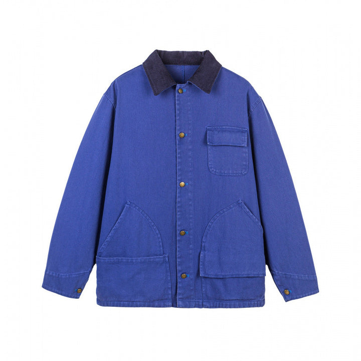 Herren Robuste Chorejacke im Workwear-Stil mit Cordkragen und großen aufgesetzten Taschen Drune