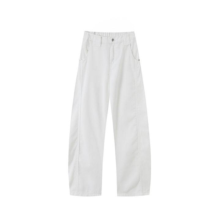 Damen Weit geschnittene High-Waist Hose Drune