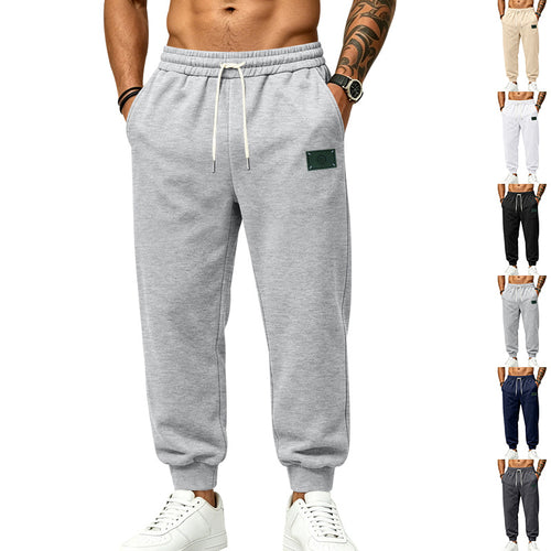 Herren Relax-Fit Jogginghose mit angerauter Innenseite, elastischem Bund und Kordelzug Drune